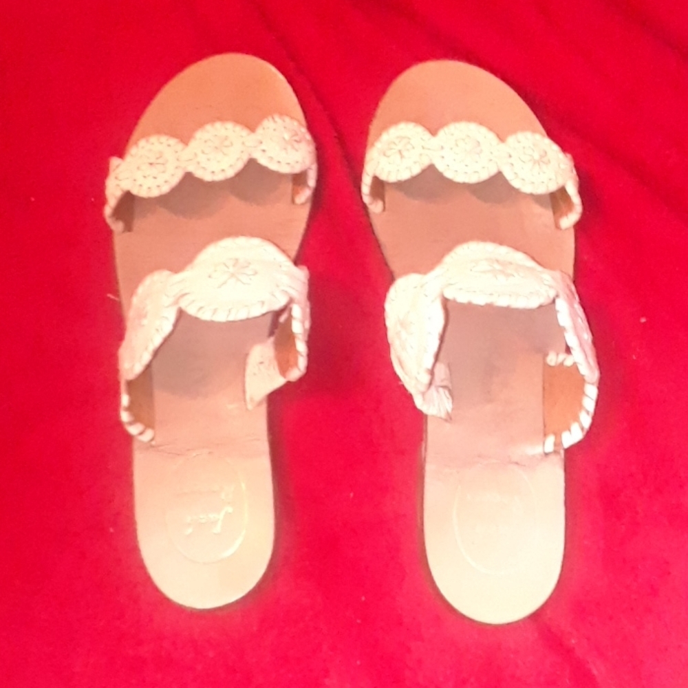 White Jack Rogers lauren sandal